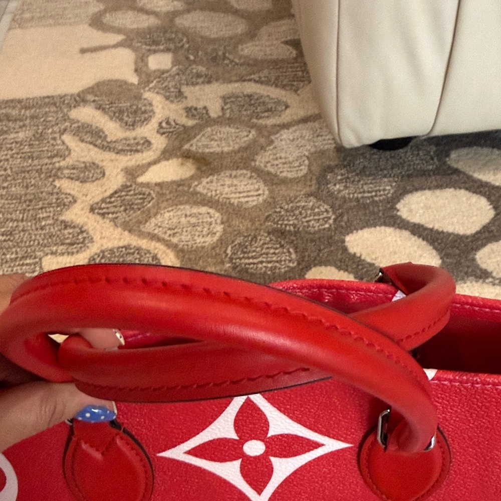 Louis Vuitton Red and Pink Ombre Neverfull Tote Bag - Picture 7 of 9